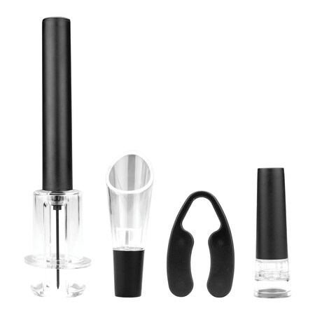 Air Pump Wine Bottle Opener with Foil Cutter, Vacuum Stopper, and Aerator Pourer